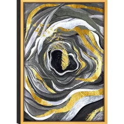 Obraz 90/60cm Golden Agate w eleganckiej złotej ramie