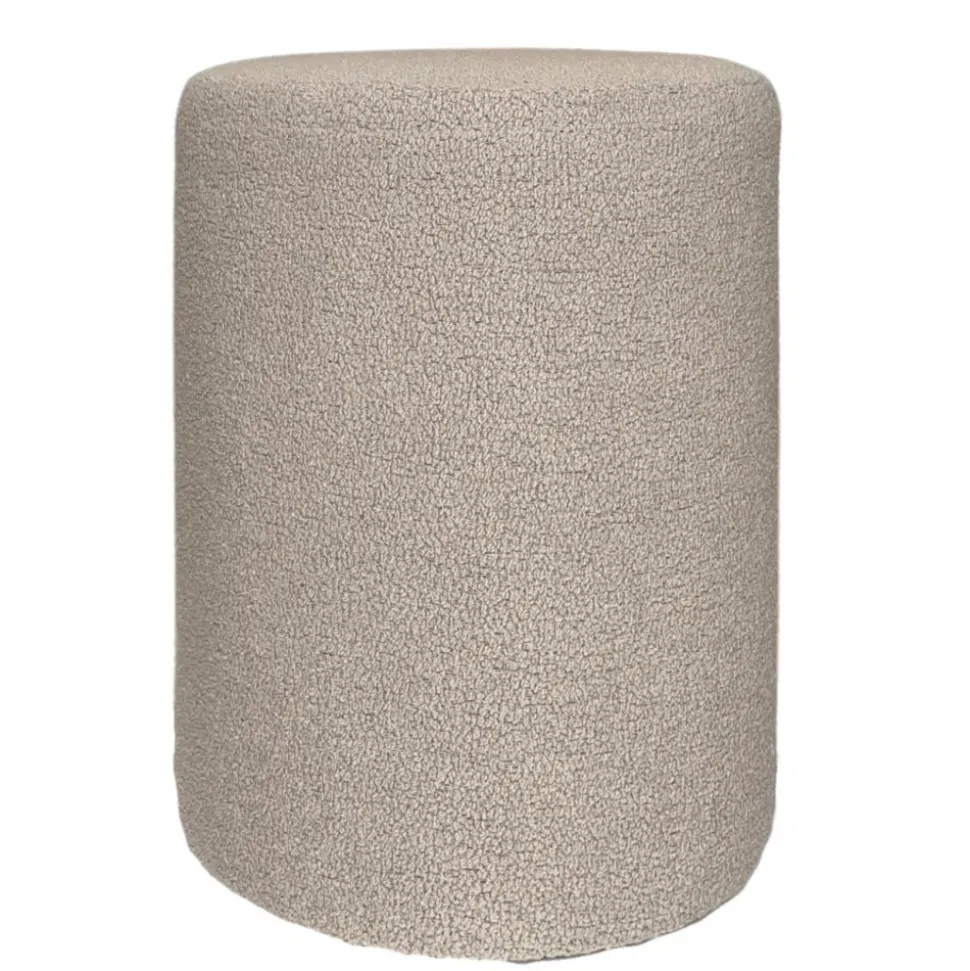 Okragła pufa baranek boucle beżowa Hauss Roller Manza 15