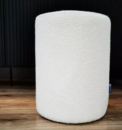 Okragła pufa baranek boucle biała Hauss Roller Baloo 2073