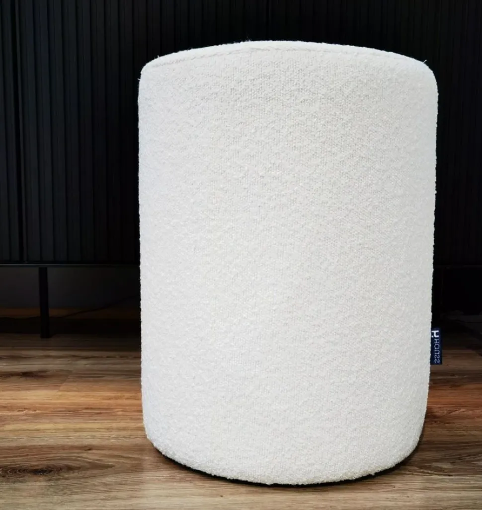Okragła pufa baranek boucle biała Hauss Roller Baloo 2073