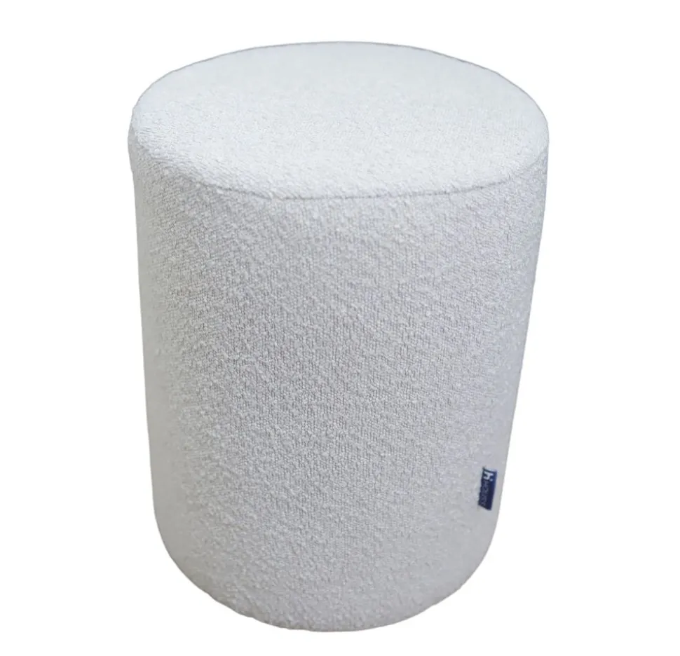 Okragła pufa baranek boucle biała Hauss Roller Baloo 2073