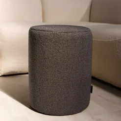 Okragła pufa baranek boucle brązowa Hauss Roller Manza 29