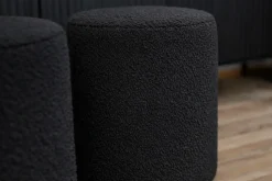 Okragła pufa baranek boucle czarna Hauss Roller Baloo 2082