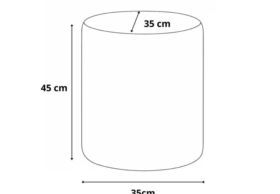 Okragła pufa baranek boucle czarna Hauss Roller Baloo 2082