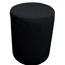 Okragła pufa baranek boucle czarna Hauss Roller Baloo 2082