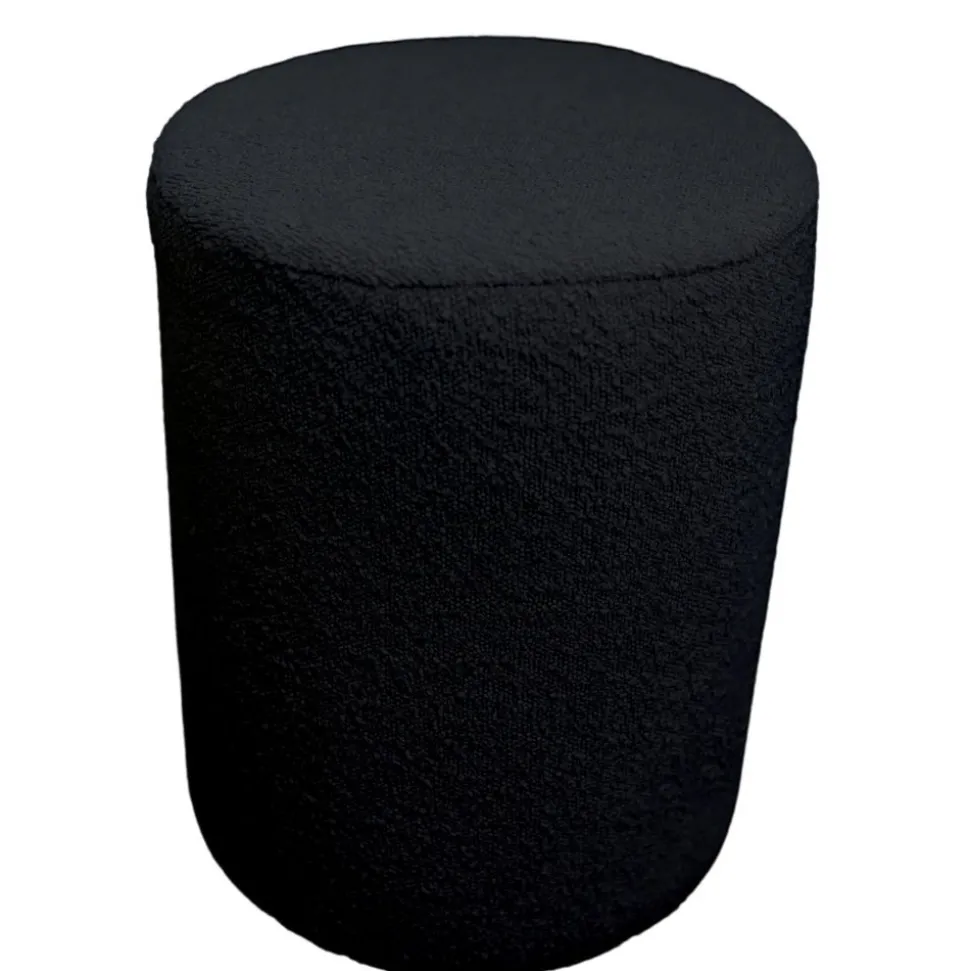 Okragła pufa baranek boucle czarna Hauss Roller Baloo 2082