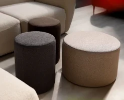 Okragła pufa baranek boucle  szara Hauss Roller Manza 99