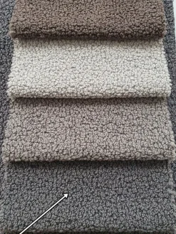Okragła pufa baranek boucle  szara Hauss Roller Manza 99