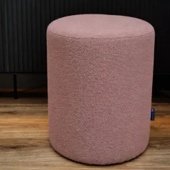 Okragła pufa baranek boucle różowa Hauss Roller Baloo 2071