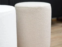 Okragła pufa baranek boucle beżowa Hauss Roller Baloo 2074