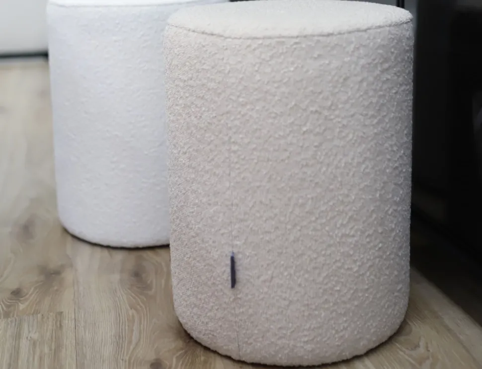 Okragła pufa baranek boucle beżowa Hauss Roller Baloo 2074