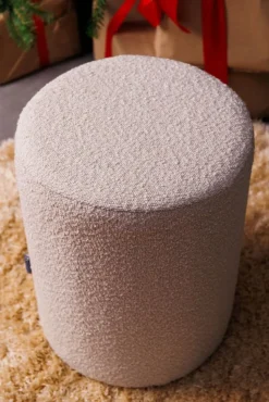 Okragła pufa baranek boucle beżowa Hauss Roller Baloo 2074