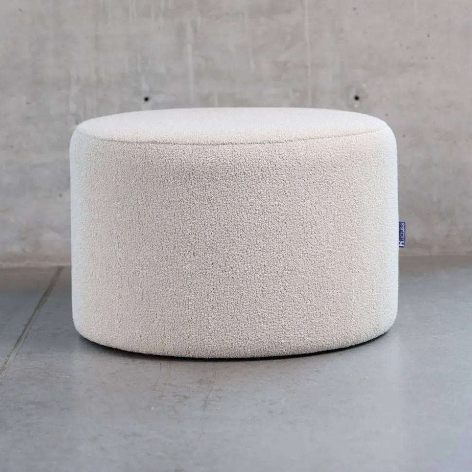 Okragła pufa boucle beżowa Hauss Roller XL Manza 04