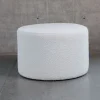 Okragła pufa boucle biała Hauss Roller XL Baloo 2073
