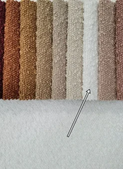 Okragła pufa boucle biała Hauss Roller XL Baloo 2073