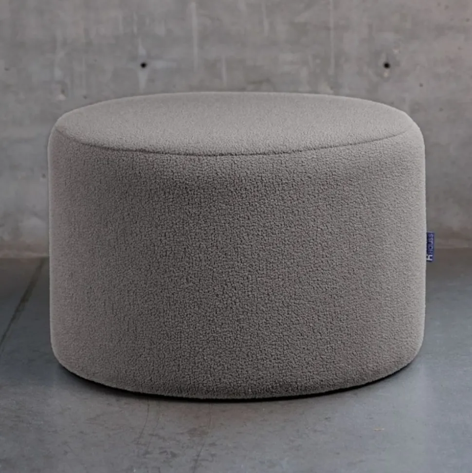Okragła pufa boucle szara Hauss Roller XL Manza 92