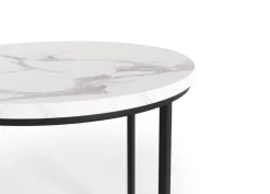 OREO zestaw dwóch ław biały marmur / czarny (1p=1szt)1 sztuka