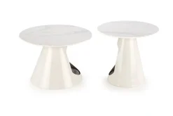 OSARIO zestaw 2 ław biały marmur / biały (2p=1szt)1 sztuka