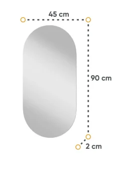 Owalne lustro naścienne Lenart Harmony HR-04