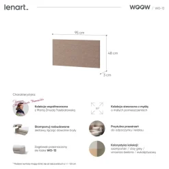 Panel tapicerowany na ścianę Woow WO-13 do łóżka młodzieżowego Woow WO-12