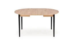PIVOT stół rozkładany 102-142x102x75 cm, blat - dąb artisan, nogi - czarny (1p=1szt)1 sztuka