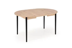 PIVOT stół rozkładany 102-142x102x75 cm, blat - dąb artisan, nogi - czarny (1p=1szt)1 sztuka