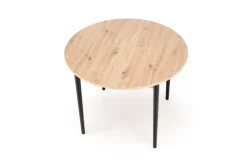 PIVOT stół rozkładany 102-142x102x75 cm, blat - dąb artisan, nogi - czarny (1p=1szt)1 sztuka
