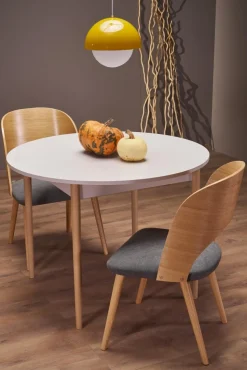 PIVOT stół rozkładany 102-142x102x75 cm, blat - kaszmir, nogi - naturalny (1p=1szt)1 sztuka