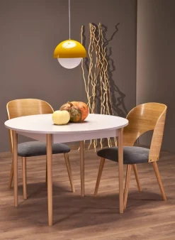 PIVOT stół rozkładany 102-142x102x75 cm, blat - kaszmir, nogi - naturalny (1p=1szt)1 sztuka