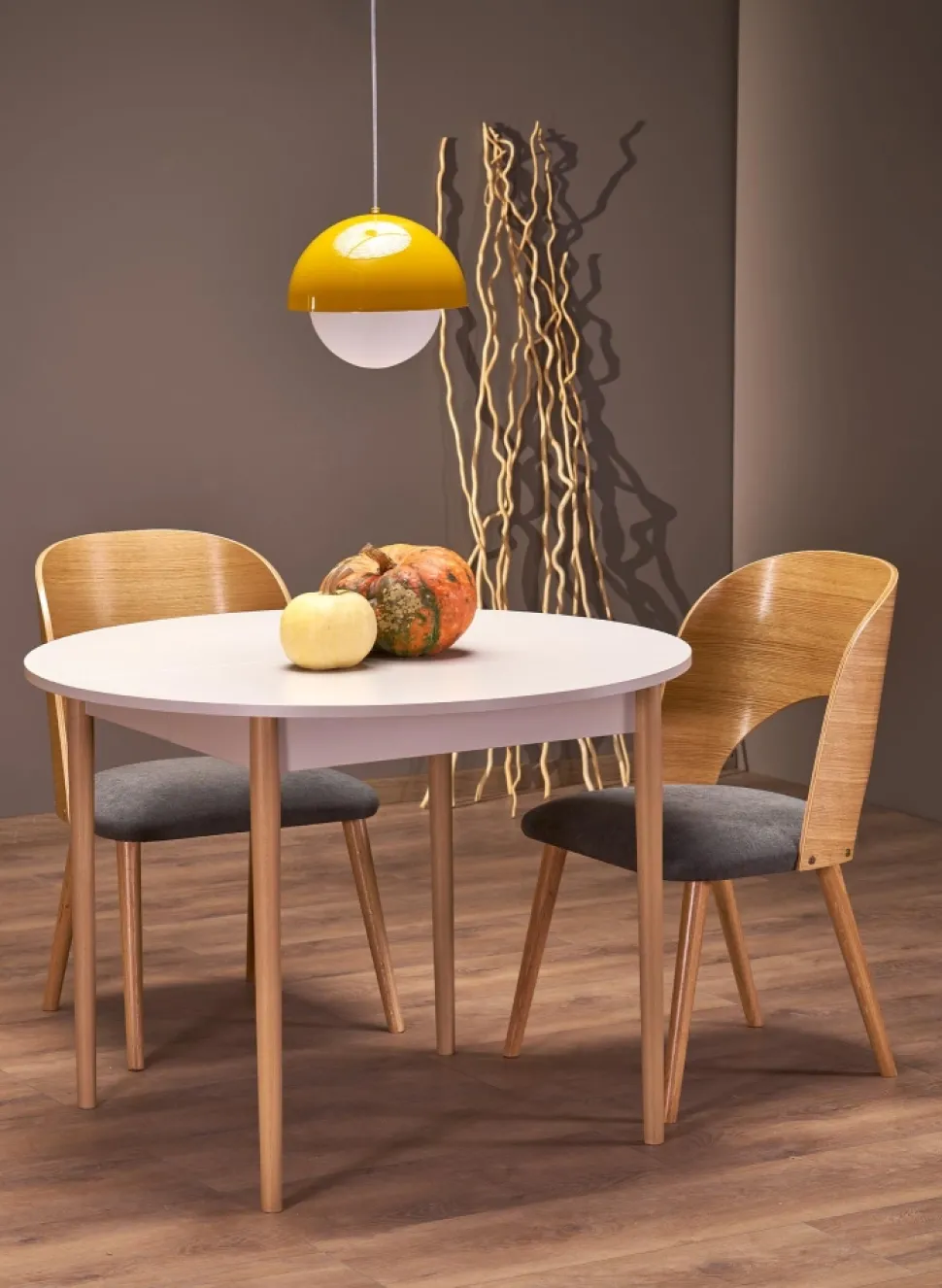PIVOT stół rozkładany 102-142x102x75 cm, blat - kaszmir, nogi - naturalny (1p=1szt)1 sztuka