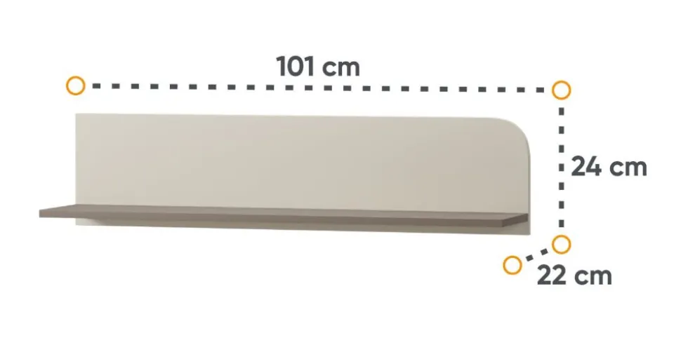Półka na ścianę Lenart Harmony HR-05