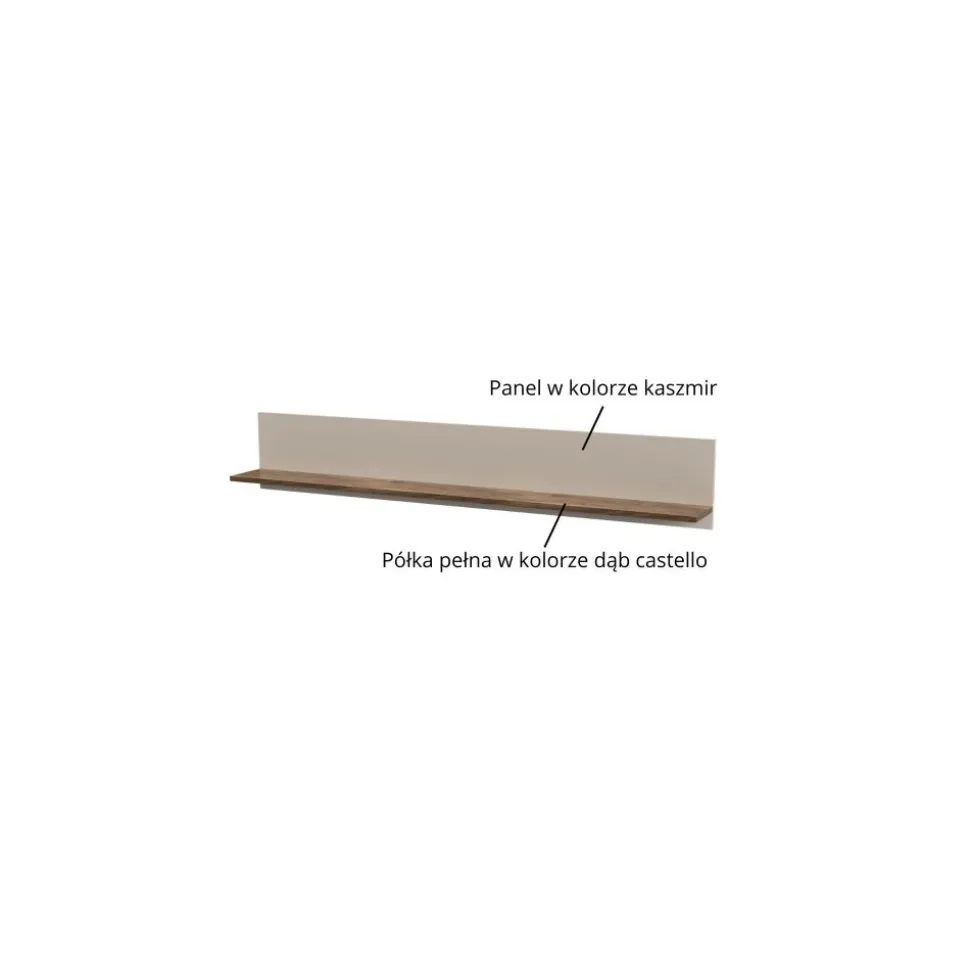 Półka wisząca 150 cm EVO kaszmir / dąb castello EO-10