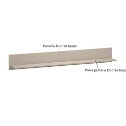 Półka wisząca 160 cm kolor taupe KLEO KL-06