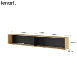 PÓŁKA WISZĄCA BC-30 DO PÓŁKOTAPCZANU CZARNY / DĄB ARTISAN BED CONCEPT Lenart