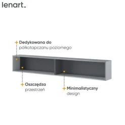 PÓŁKA WISZĄCA BC-30 DO PÓŁKOTAPCZANU GRAFITOWY / SZARY BED CONCEPT Lenart