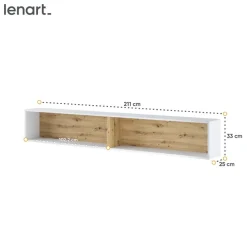 PÓŁKA WISZĄCA BC-30 DO PÓŁKOTAPCZANU DĄB ARTISAN / BIAŁY BED CONCEPT Lenart