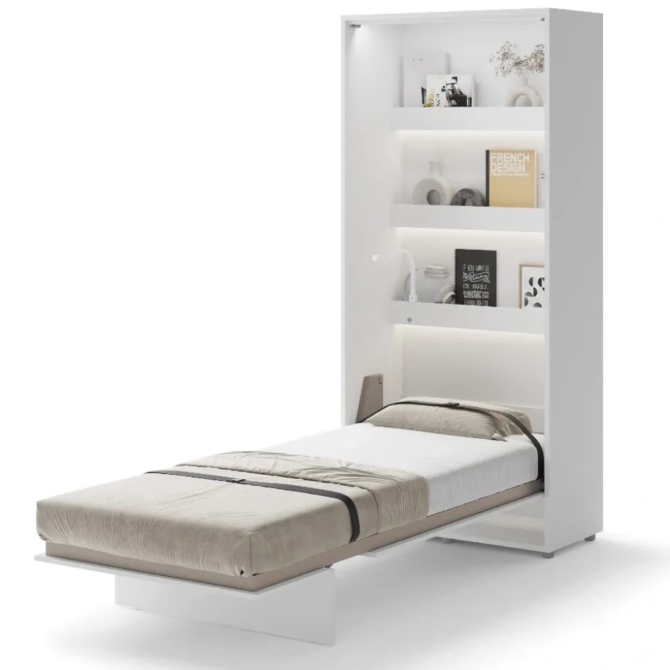 PÓŁKOTAPCZAN PIONOWY BIAŁY POŁYSK BC-03 BED CONCEPT Lenart