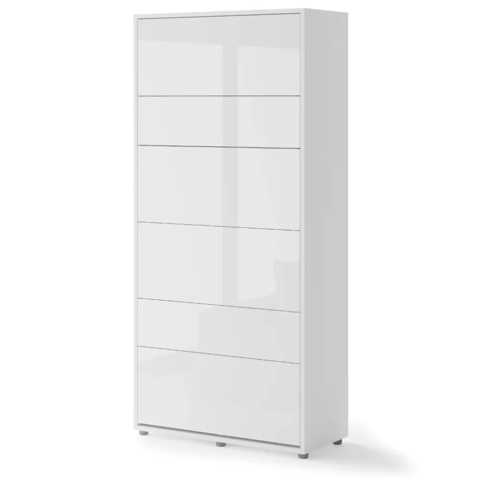 PÓŁKOTAPCZAN PIONOWY BIAŁY POŁYSK BC-03 BED CONCEPT Lenart