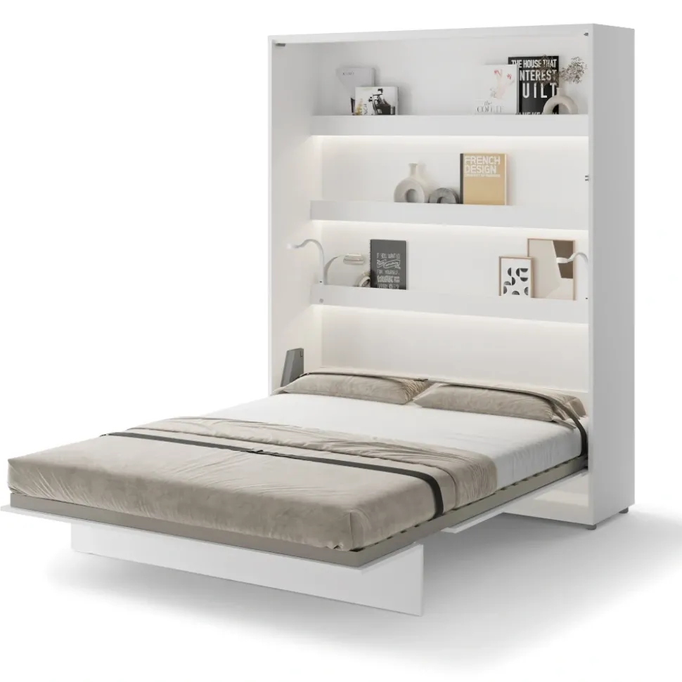 PÓŁKOTAPCZAN PIONOWY BIAŁY POŁYSK BC-12 BED CONCEPT Lenart