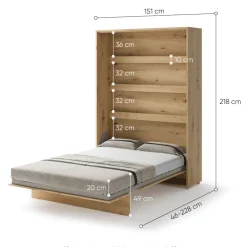 PÓŁKOTAPCZAN PIONOWY DĄB ARTISAN BC-01 BED CONCEPT Lenart
