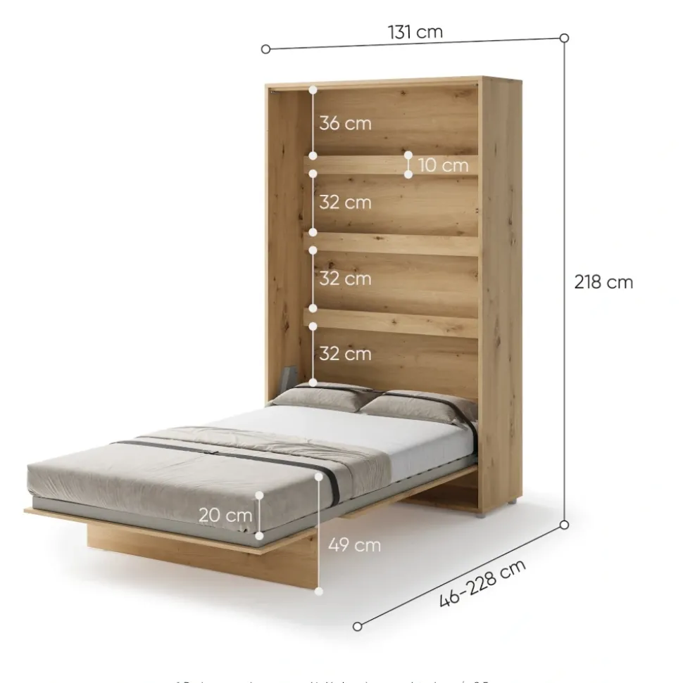 PÓŁKOTAPCZAN PIONOWY DĄB ARTISAN BC-02 BED CONCEPT Lenart