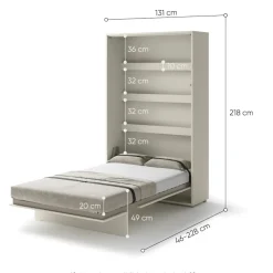PÓŁKOTAPCZAN PIONOWY KASZMIR BC-02 BED CONCEPT Lenart