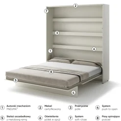 PÓŁKOTAPCZAN PIONOWY KASZMIR BC-13 BED CONCEPT Lenart