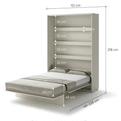PÓŁKOTAPCZAN PIONOWY KASZMIR BC-01 BED CONCEPT Lenart