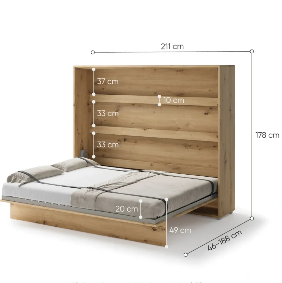 PÓŁKOTAPCZAN POZIOMY DĄB ARTISAN BC-14 BED CONCEPT Lenart