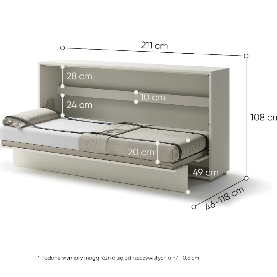 PÓŁKOTAPCZAN POZIOMY KASZMIR BC-06 BED CONCEPT Lenart