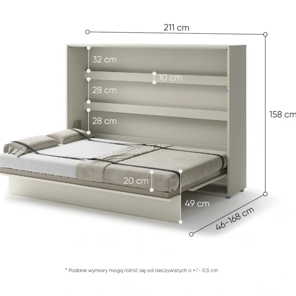 PÓŁKOTAPCZAN POZIOMY KASZMIR BC-04 BED CONCEPT Lenart