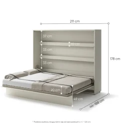 PÓŁKOTAPCZAN POZIOMY KASZMIR BC-14 BED CONCEPT Lenart