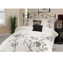Pościel bawełniana Evora premium w kremowym kolorze 160x200 cm