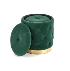 POLLY zestaw 2 puf, ciemny zielony (1p=1kpl)1 sztuka